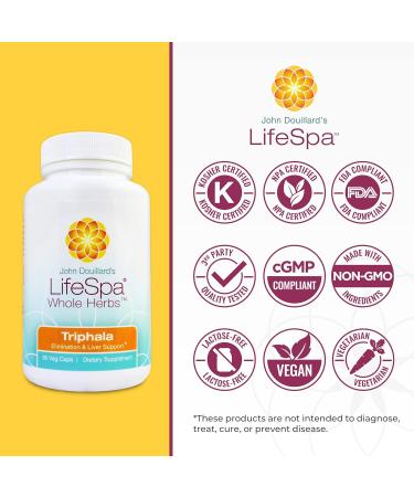 LifeSpa Whole Herbs Triphala Capsules | Colon Cleanser | Digestive Cleanse | Supports Healthy Digestion | for Relief of Constipation | 90 Capsules 500mg - Buy Online on GoSupps.com