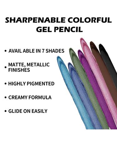 Boobeen Colorful Gel Eyeliner Pencil Waterproof Matte Metallic Eyeliner Set - Navy Blue - Buy Online on GoSupps.com