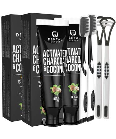 2 Pack Dental Expert Activated Charcoal Teeth Whitening Toothpaste