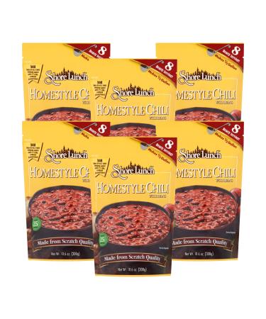 Shore Lunch Homestyle Chili Mix with Beans, Blend of Beans & Savory Spices, 8 Hearty Servings, Makes  Gallon of Chili Per Bag, 10.6-Ounces (Pack of 6)