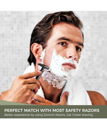 Zomchi Double Edge Razor Blades 2.0 - 100 Count Platinum Stainless Steel Safety Razor Blades for Men & Women - Compatible with All Standard Razors - Buy Online on GoSupps.com