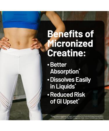 NatureWise Micronized Creatine Monohydrate Pills 2500mg Per Serving - Creatine for Women & Men - Pure Unflavored Supports Lean Muscle Mass Endurance - 60 Capsules 30-Day Supply  - Buy Online on GoSupps.com