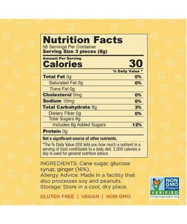 Ginger People Gin Gins Hard Candy 16oz - Double Strength, 1lb Bag - Buy Online on GoSupps.com