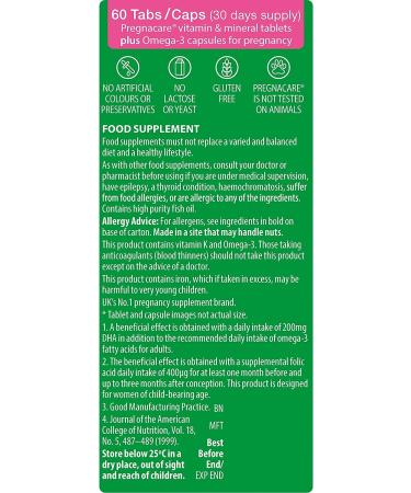 Pregnacare Plus Omega-3- 56 Tablets- Vitabiotics- 56 Count (Pack of 1) - Buy Online on GoSupps.com
