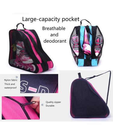 YCRRVAE Roller Skating Bag - Breathable Unisex Carrying Bag with Adjustable Shoulder Strap - Pink Storage Bag for Skates or Inline Roller Accessories - Buy Online on GoSupps.com