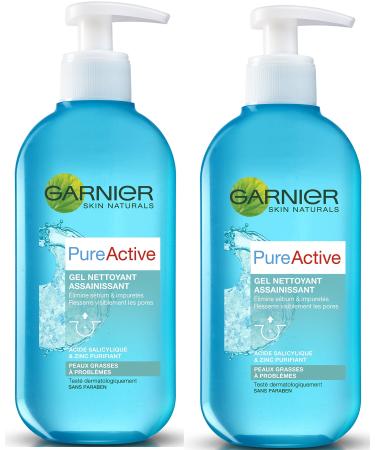 Garnier Pure Active Purifying Cleansing Gel 200 ml - Pack of 2