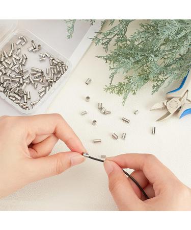 PandaHall 180pcs Stainless Steel Cord Ends for Jewelry Making - 2/2.5/3mm Inner Diameter End Caps Terminators (Round & Flat) - Shop Now! - Buy Online on GoSupps.com