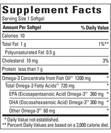 Nature Made Fish Oil 1200mg One Per Day | 100 Softgels Omega 3 Supplement for Heart Health - Buy Online on GoSupps.com