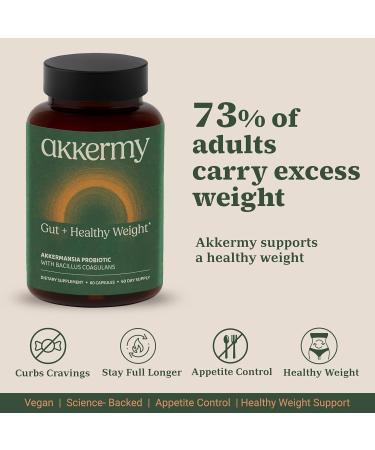 Akkermansia Probiotic for Appetite & Craving Control | Increases GLP-1 & Boosts Healthy Weight | 60 Day Supply | Made in USA | Bacillus Coagulans B2 D3 & Chromium | SIBO Friendly Vegan Gluten Free - Buy Online on GoSupps.com