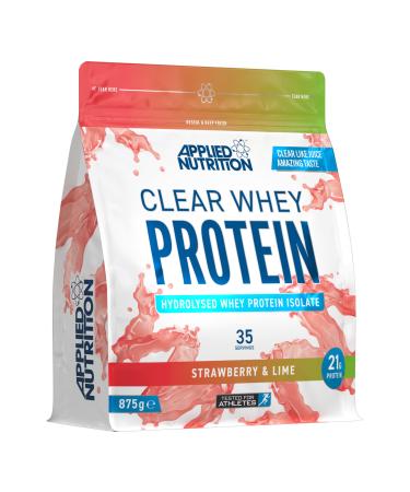 Applied Nutrition Clear Whey Isolate - Whey Protein Isolate Refreshing High Protein Powder Fruit Juice Style Flavours (Strawberry & Lime) (875g - 35 Servings) Strawberry & Lime 35 Servings (Pack of 1)