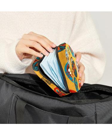 Womens Gothic Punk Storage Pockets - Stillpad Holder with Skull & Flower - Portable Feminine Product Bag - Buy Online on GoSupps.com