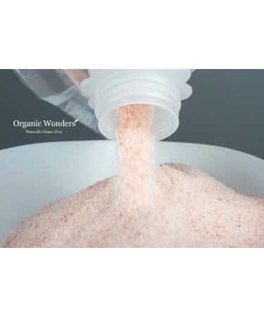 Organic Wonders Pink Himalayan Salt (Fine) 1kg - Premium Unrefined, 100% Natural, Gluten Free, Vegan & Vegetarian - Buy Online on GoSupps.com