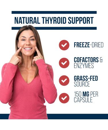 Dr. Westin Childs - Thyroid+ Raw Grass-Fed Desiccated Bovine Thyroid Support for Women & Men with Hypothyroid Hashimoto's Energy & Metabolism Supplement - L-Tyrosine Selenium Iodine & More 120 ct - Buy Online on GoSupps.com