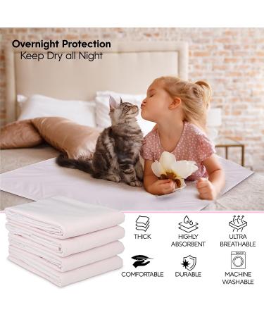 Large Washable Underpads 34 x 36 - Pack of 4 | Heavy Absorbency Bed Pads for Incontinence & Pets | Reusable & Made in USA - Buy Online on GoSupps.com
