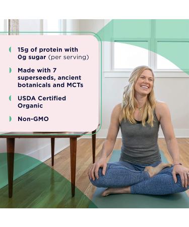 Organic Plant Protein + Vegan Vanilla Protein Powder by Dr. Josh Axe - 11.5 oz (12 servings) | Dairy-Free, Gluten-Free, Non-GMO, Paleo Friendly, No Sugar Added - Buy Online on GoSupps.com