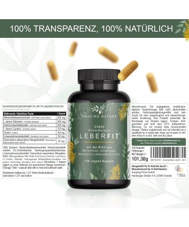 Liver Fit High-Dose Milk Thistle Capsules | 120 Vegan Capsules | 80% Silymarin | Artichoke Dandelion Desmodium & Choline | International Shipping - Buy Online on GoSupps.com