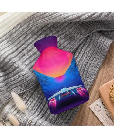 Retro Vaporwave Hot Water Bottle | Plush Bed Bottle & Hand Warmer for Adults & Children - 26.5x15.3cm International Shipping - Buy Online on GoSupps.com