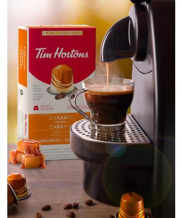 Tim Hortons Caramel Espresso Capsules Nespresso Original Line Compatible Capsules 10 Count Caramel Espresso 10 count (Pack of 1) - Buy Online on GoSupps.com