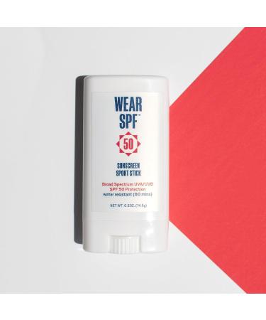 50 Sunscreen Sport Stick - Broad Spectrum SPF 50 Water & Sweat Resistant Portable Face & Body Protection - Buy Online on GoSupps.com