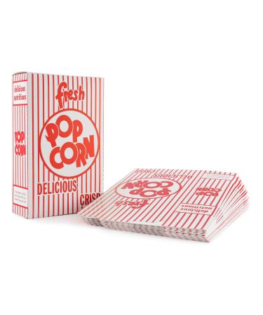 Snappy Popcorn 3-E Red and White Close Top Popcorn Boxes, 1.25 Oz, 100 Count 100 Count (Pack of 1)