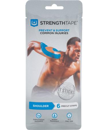 StrengthTape Kinesiology Tape, K Tape Taping Kits, Premium Sports Tape Provides Support and Stability to The Target Area, Multiple Kits Available StrengthTape Kinesiology Taping Kit Shoulder