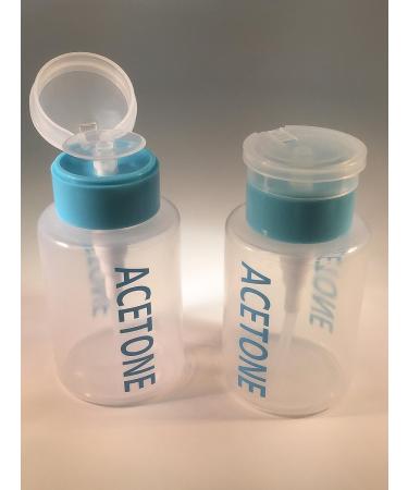 Beauticom 6 Oz Blue Acetone Dispenser Empty Bottle - 2 Pack - Buy Online on GoSupps.com