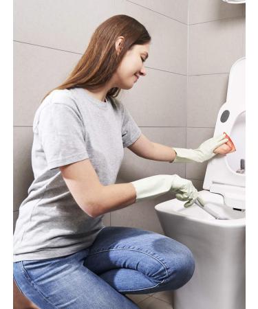 Lanon Wahoo 3 Pair Reusable Household Gloves | Skin-Friendly Flocked Cotton | Kitchen & Cleaning | Light Green | Size M - Buy Online on GoSupps.com