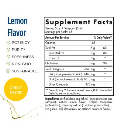 Nordic Naturals ProOmega Lemon - 8 fl oz Omega-3 Supplement - Buy Online on GoSupps.com