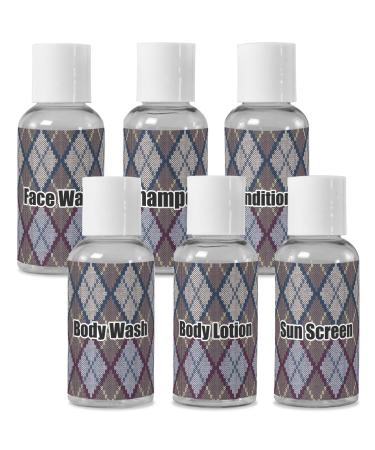 YouCustomizeIt Personalized Knit Argyle Travel Bottles