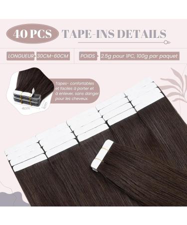 UK Fashion Shop Human Hair Tape In Extensions 2g/40pcs - 80g Remy Tape 35cm - #1 Black - Buy Online on GoSupps.com