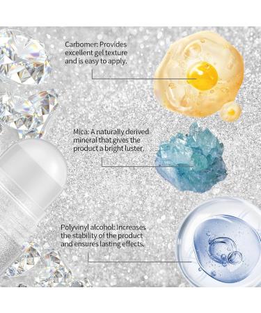  Utapossin Roll-on Body Glitter Gel Multi-purpose Glitter Gel for Makeup on Body Face Hair and Eyes Body Shine for Concerts Festivals Rave Parties (White) - Buy Online on GoSupps.com