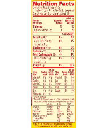 Nesquik Strawberry Milk Shake Powder 8oz - Delicious and Easy to Make - Buy Online on GoSupps.com