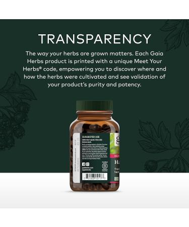 Gaia Herbs Hawthorn Supreme - Heart Health Support Supplement - 120 Vegan Liquid Capsules - Buy Online on GoSupps.com