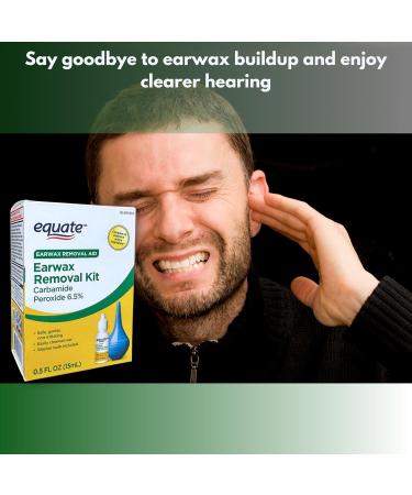 Ear Wax Removal Kit- Gentle Ear Drops and Syringe 0.5 fl oz (Pack of 1) - Buy Online on GoSupps.com