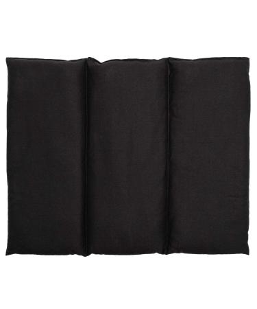 Rapeseed pillow large 40x30cm - 3-chamber - black - heat pad - grain pillow