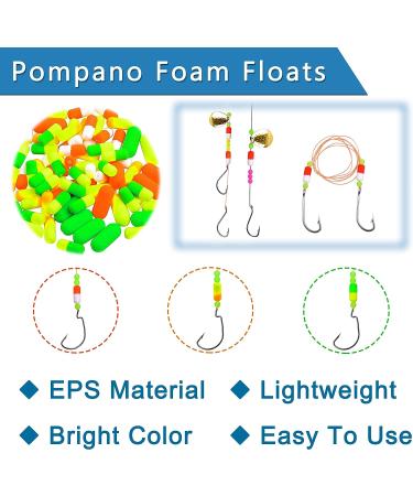 Pompano Rigs Foam Floats Kit for Surf Fishing - 80PCS Cylinder Float Bottom Rig Making Kit for Walleye, Trout, Catfish - Buy Online on GoSupps.com