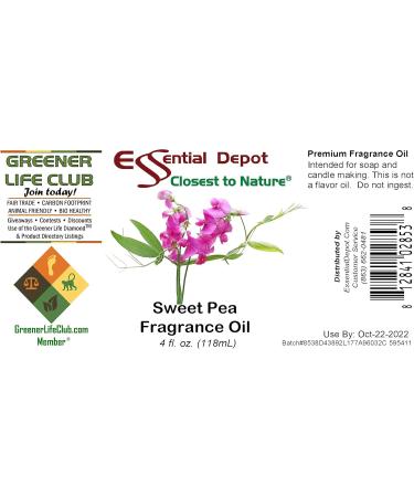 Sweet Pea Fragrance Oil - 4 oz Amber Glass Bottle | Premium Scent for Aromatherapy & DIY Projects - Buy Online on GoSupps.com