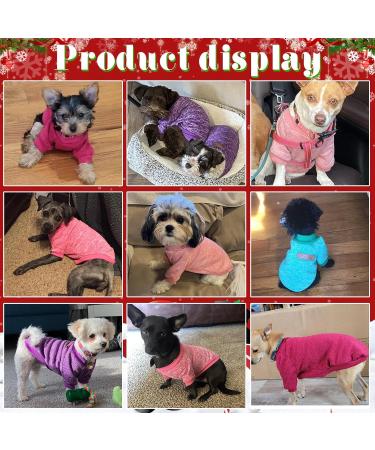 HYLYUN 4 Pack Knitted Dog Sweaters for Small & Medium Dogs | Warm Soft & Comfortable Winter Puppy Clothing - Bright Colors - Buy Online on GoSupps.com