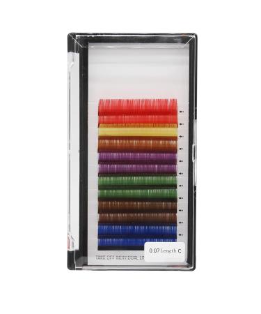 Premium Rainbow Colored Individual Eyelash Extensions | Bodemrincer 8-20mm | 12 Lines 7 Colors - Buy Online for Global Shipping - Buy Online on GoSupps.com