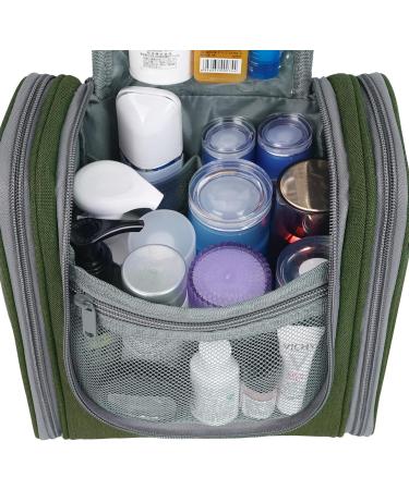 Travel Hanging Toiletry Wash Bag - Army Green Medium | Cosmetic Organizer for Women, Girls, Kids - Buy Online on GoSupps.com