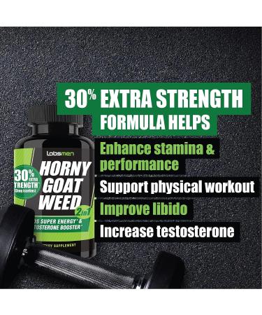 2100mg Horny Goat Weed for Men - Supports Natural Drive, Circulation & Stamina with Maca Root, Saw Palmetto & More - Buy Online on GoSupps.com