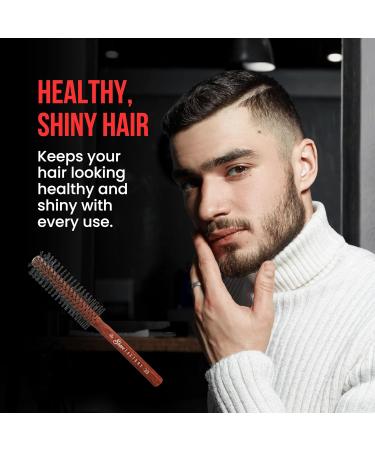 Buy The Shave Factory Static-Free Round Wooden Styling Brushes | Professional Salon & Home Use | Brown Model 39 - Long-Lasting Shine - Buy Online on GoSupps.com