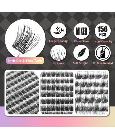 Self Adhesive Eyelashes - 156 Pcs No Glue Needed Invisible 2-Strip Tape Long Lasting & Easy Application - Shop Now - Buy Online on GoSupps.com
