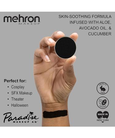 Mehron Paradise Makeup AQ Refill (.25 oz) in Black | Water Activated Paint for Stage, Screen, Cosplay & Halloween - Buy Online on GoSupps.com