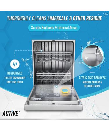 Dishwasher Cleaner and Deodorizer Tablets - 24 Pack | Deep Cleaning Descaler Pods | Septic Safe and Natural Formula for Limescale, Hard Water, and Odor Removal | 12 Month Supply - Buy Online on GoSupps.com