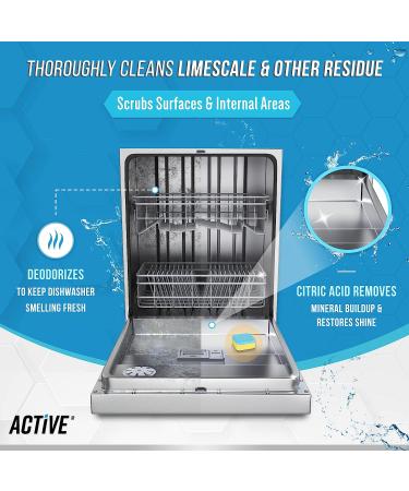 48 Pack Dishwasher Cleaner Deodorizer Tablets - Deep Cleaning Descaler Pods for Dishwasher Machine - Septic Safe, Natural Limescale Remover for Hard Water, Calcium, Odor & Smell - Double Pack, 48 Count - Buy Online on GoSupps.com