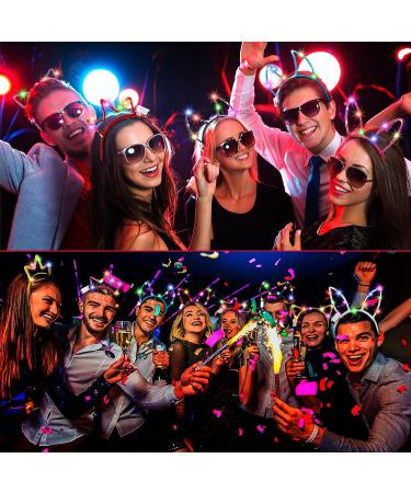 Janinka 64 Pcs LED Cat Ears Bunny Horn Crown Headband - Glow in The Dark Party Hair Accessories for Women & Girls - Buy Online on GoSupps.com