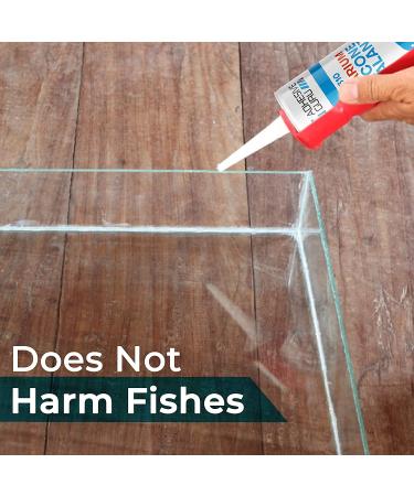 Clear Aquarium Silicone Sealant 10.4 Fl oz - 100% Solvent-Free, High Elasticity, Rapid Curing - Safe for Fresh and Saltwater - Transparent - 2 Pack - Buy Online on GoSupps.com