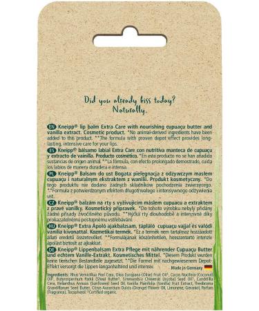 Buy Kneipp Lip Care Cupuacu-Nut & Vanilla | Nourishing Lip Balm for Soft & Hydrated Lips | International Shipping Available - Buy Online on GoSupps.com