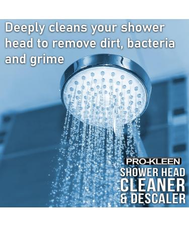 Pro-Kleen Shower Head Cleaner & Descaler - Deeply Cleans to Remove Dirt Bacteria Limescale Grime and Debris - Prevents Legionella Bacteria - Easy to Use Formula (1 Litre) - Buy Online on GoSupps.com